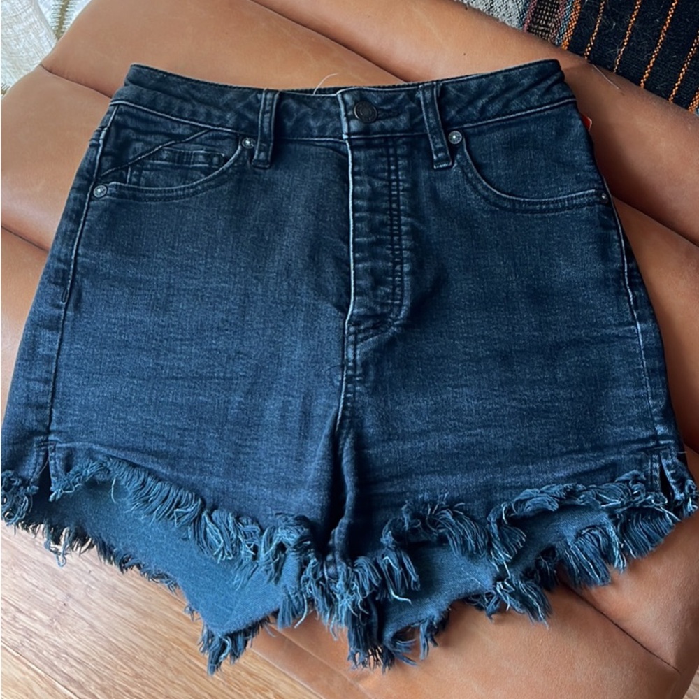 We The Free Dark Wash Jean Shorts